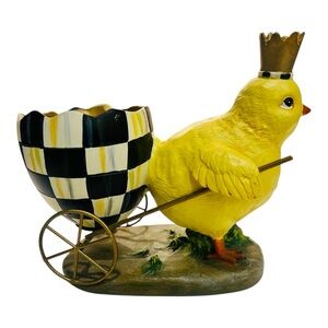 Mackenzie Childs Which Came First Chick Egg Cart Figurine Hand Painted Courtly